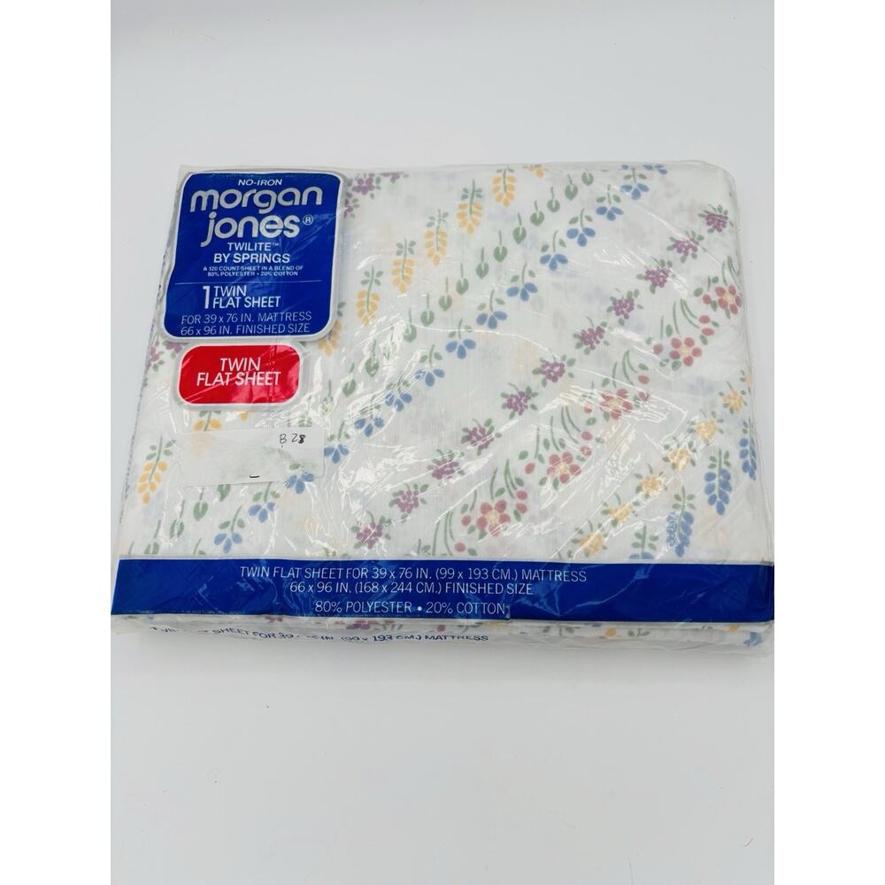 Morgan‎ Jones Twilite By Springs Vintage Twin Flat Sheet No-Iron